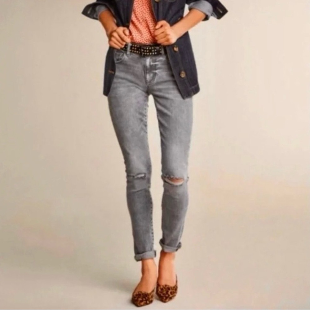CAbi Jeans Women's Gray High Skinny Distressed LIKE NEW